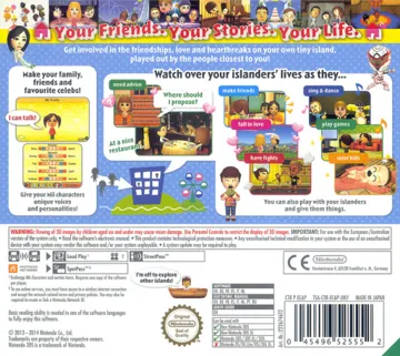 Tomodachi Life (Europe) (En,Fr,De,Es,It,Nl) (Rev 2) box cover back